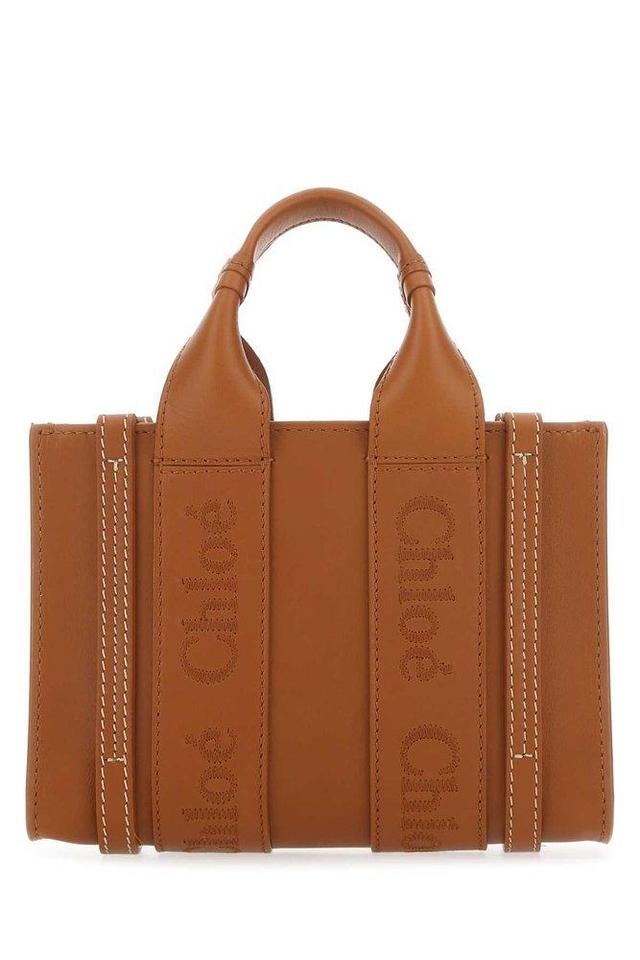 Mini Woody Tote Bag In Brown Product Image