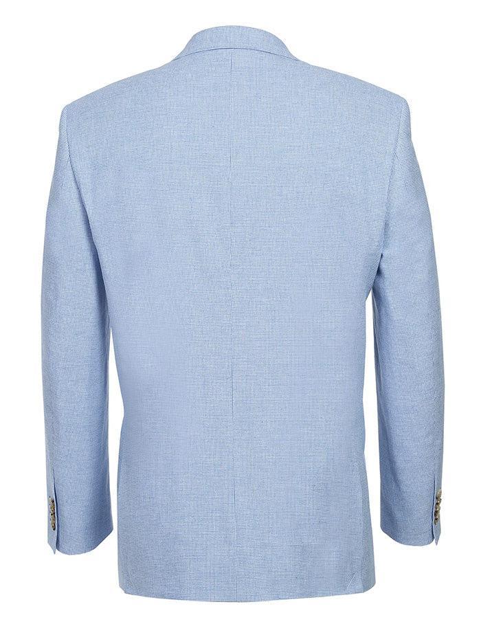 Classic Regular Fit Blazer Summer Light Blue Linen/Cotton Sport Coat Product Image