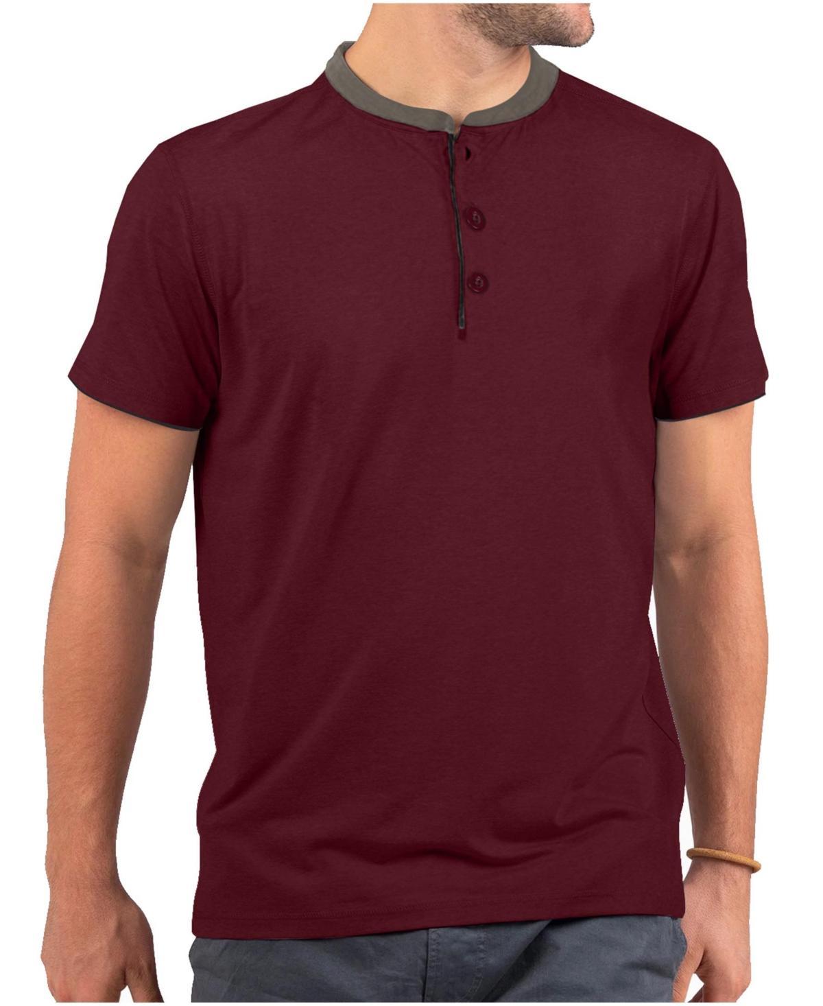 Mens Short Sleeve Henley T-Shirt Product Image