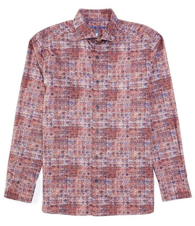 Visconti Abstract Print Long Sleeve Woven Shirt Product Image