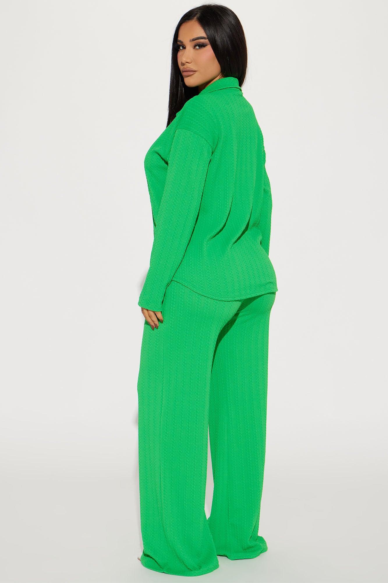 Everlasting Textured Pant Set - Green Product Image