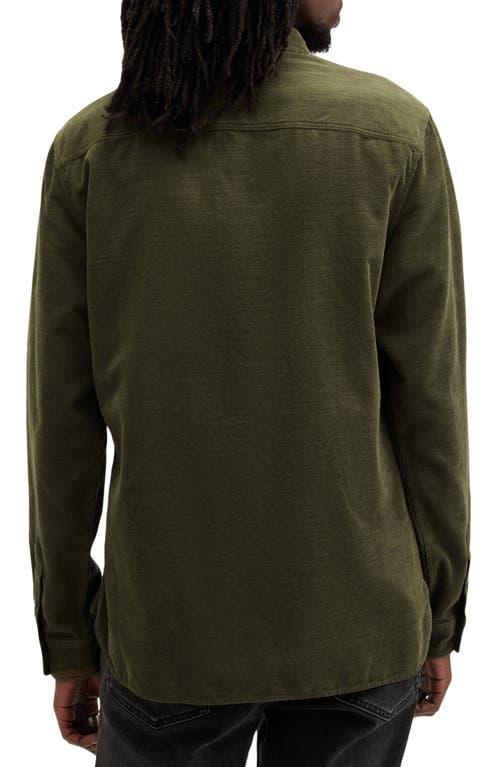 ALLSAINTS Birchwood Corduroy Slim Fit Shirt In Cage Brown Product Image