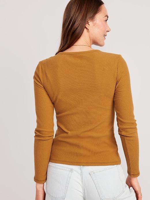 Plush Long-Sleeve Crew-Neck T-Shirt Product Image