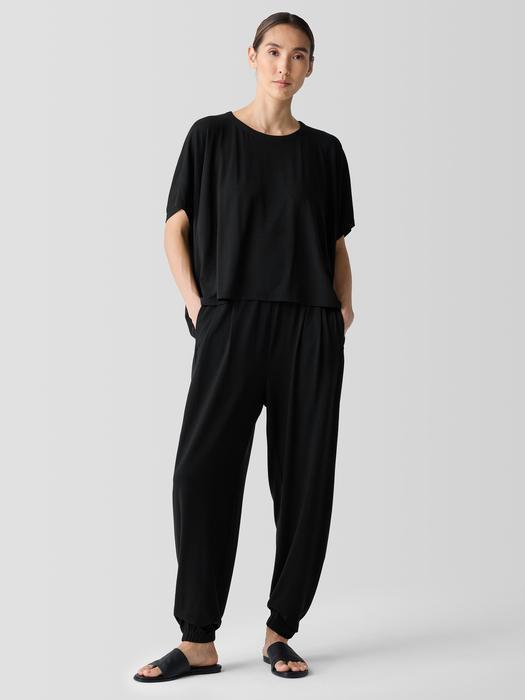 Stretch Jersey Knit Lantern Jogger Pant Product Image