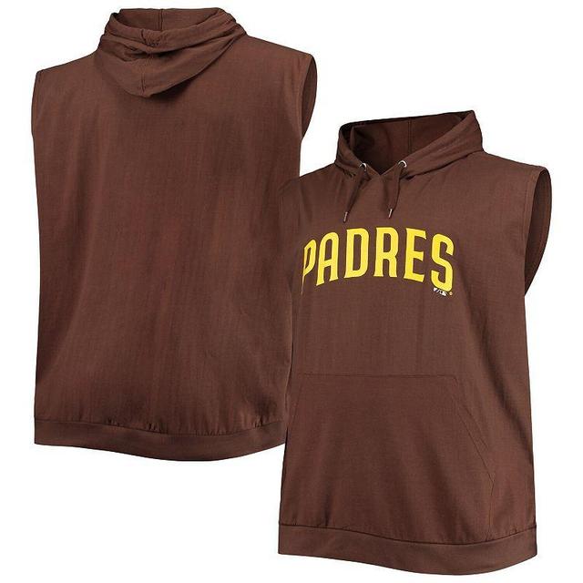 Mens San Diego Padres Jersey Muscle Sleeveless Pullover Hoodie Product Image