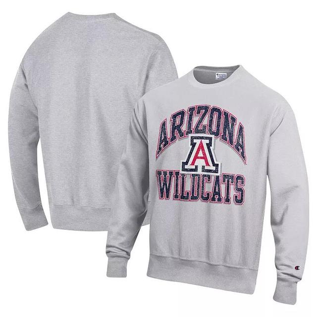 Mens Champion Heather Gray Arizona Wildcats Vault Late Night Reverse Weave Pullover Sweatshirt Product Image