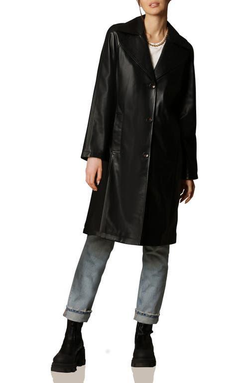 Avec Les Filles Faux Leather Topper Coat Product Image