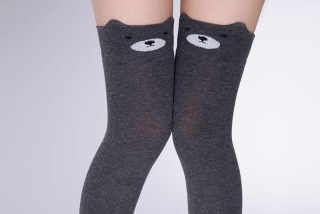 Cartoon Print Over-the-Knee Socks Product Image