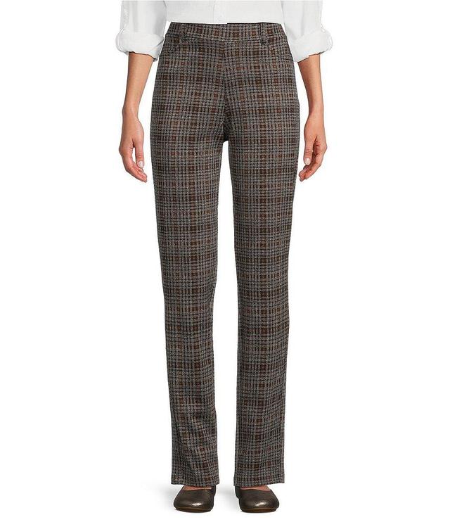 Intro Stella Double Knit Plaid Pull-On Pants Product Image