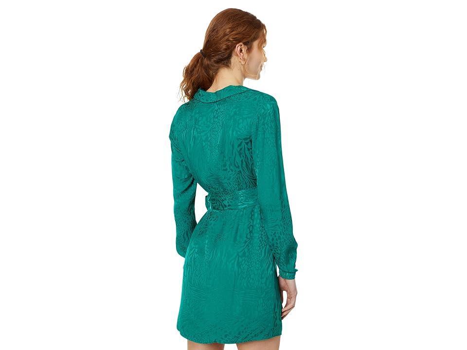 Womens Nicolina Animal Jacquard Wrap Minidress Product Image