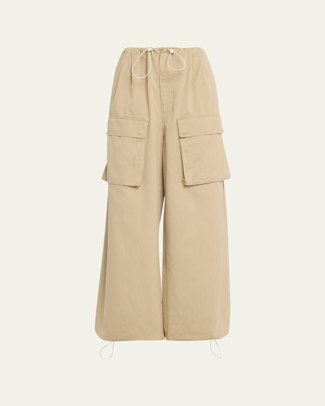 Womens Bubble Cotton Gabardine Cargo Pants Product Image