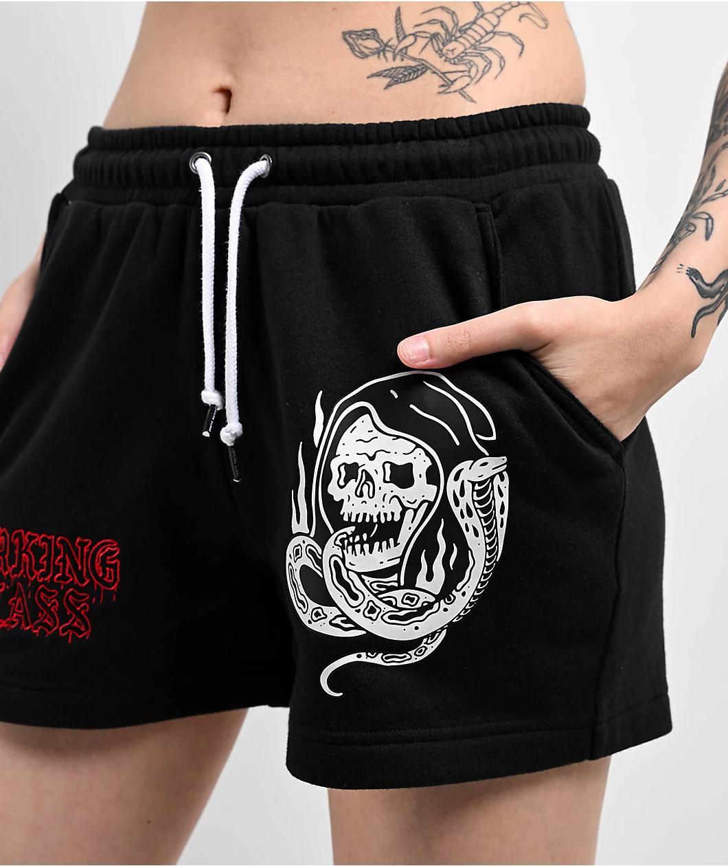 Lurking Class by Sketchy Tank Old English Black Sweat Shorts Product Image