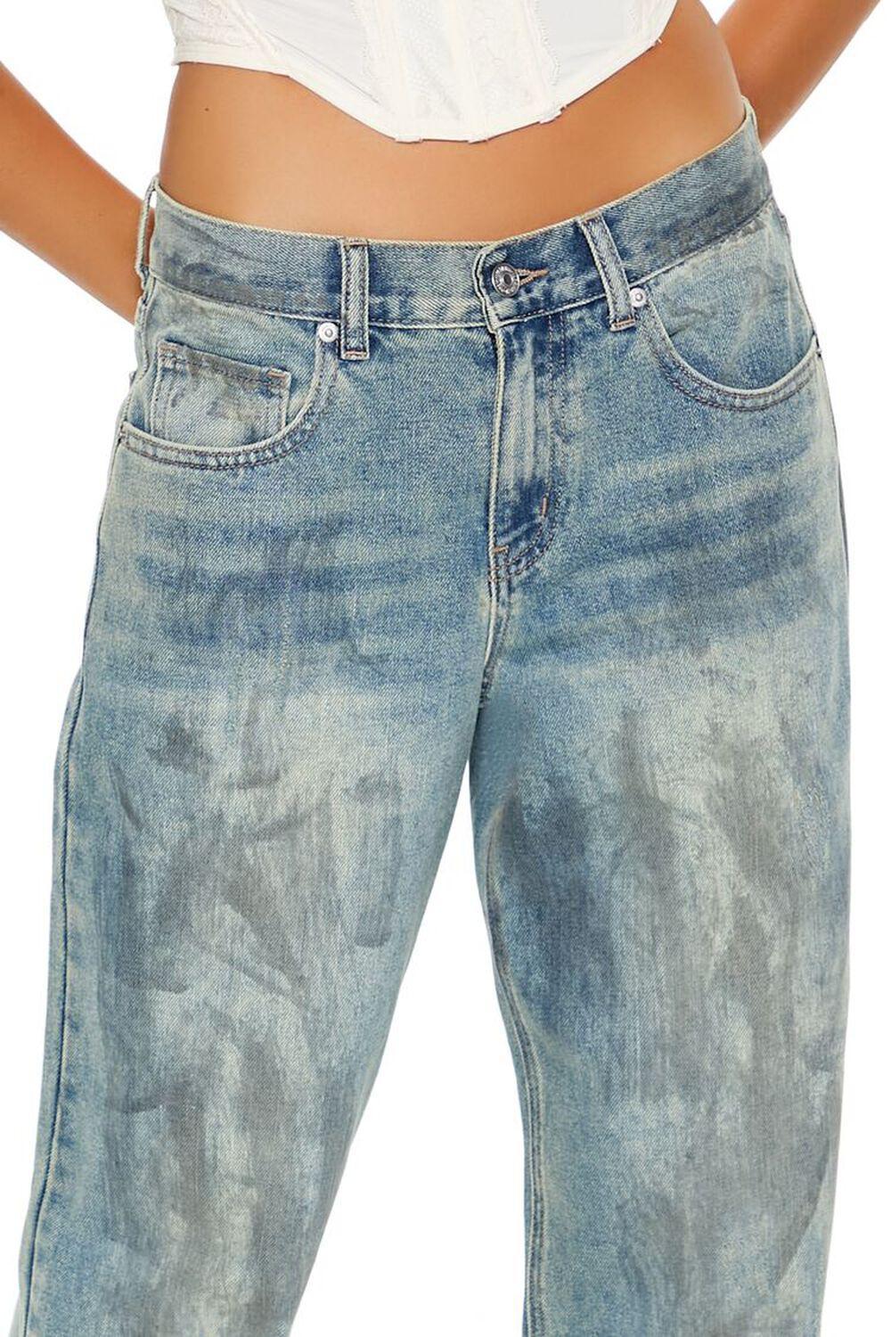 Brushed Mid-Rise Baggy Jeans | Forever 21 Product Image