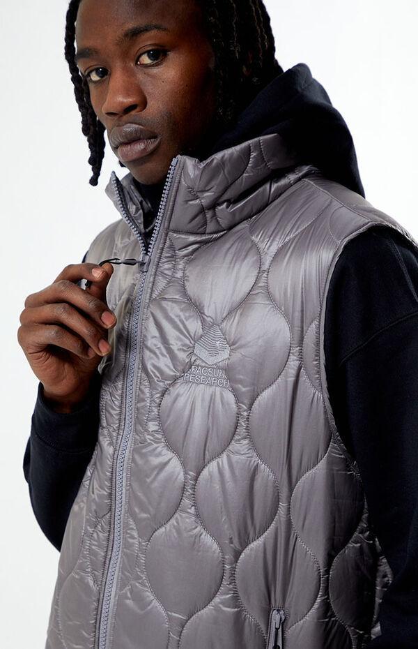 Gray Quilted Vest Product Image