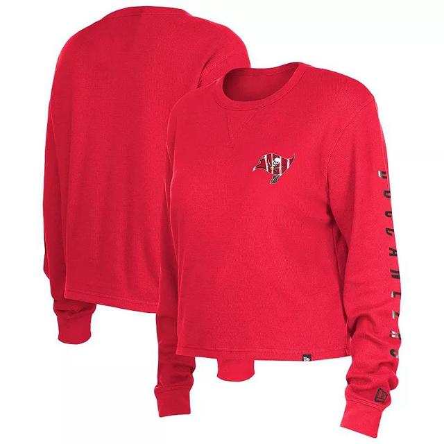 Womens New Era Atlanta Falcons Thermal Crop Long Sleeve T-Shirt Product Image