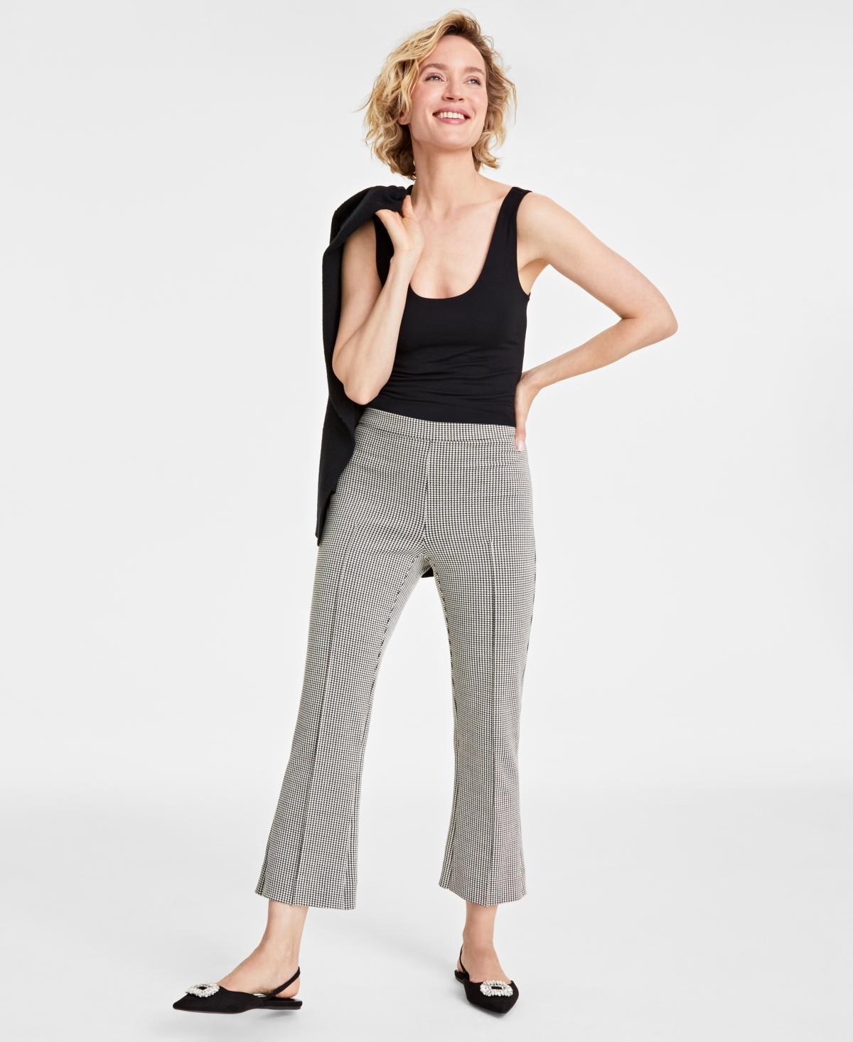 On 34th Womens Ponte Kick-Flare Ankle Pants, Regular and Short Lengths, Created for Macys Product Image