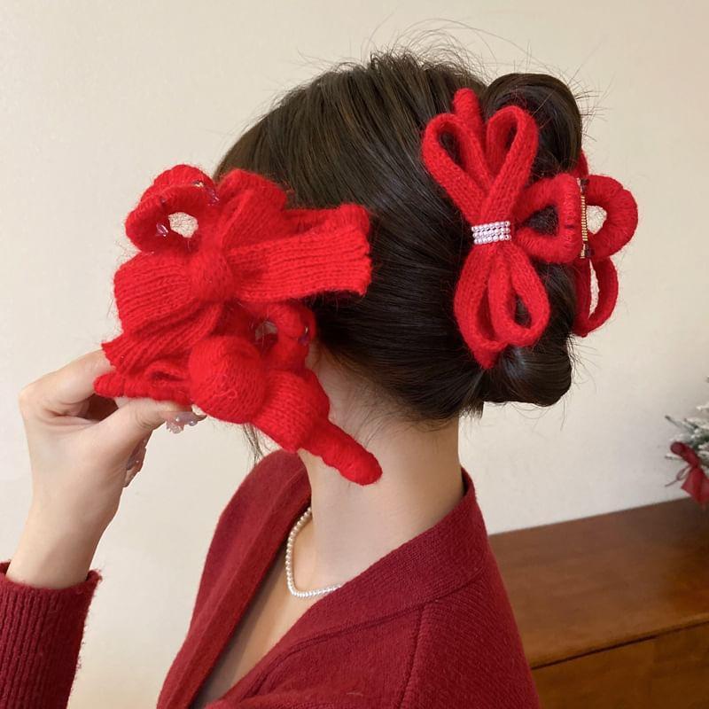 Bow Yarn Hair Claw Product Image