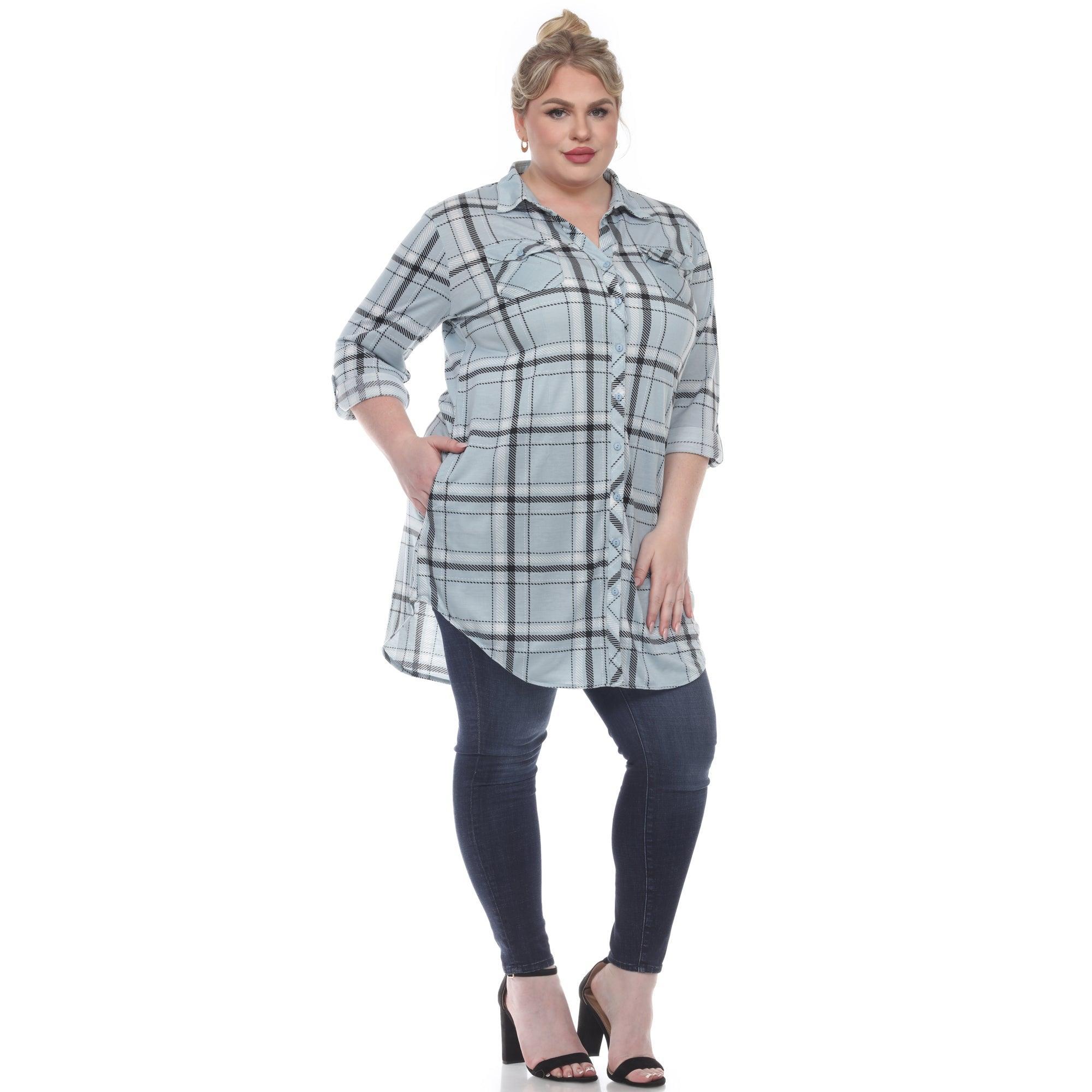 Plaid Tunic Top - Plus Product Image