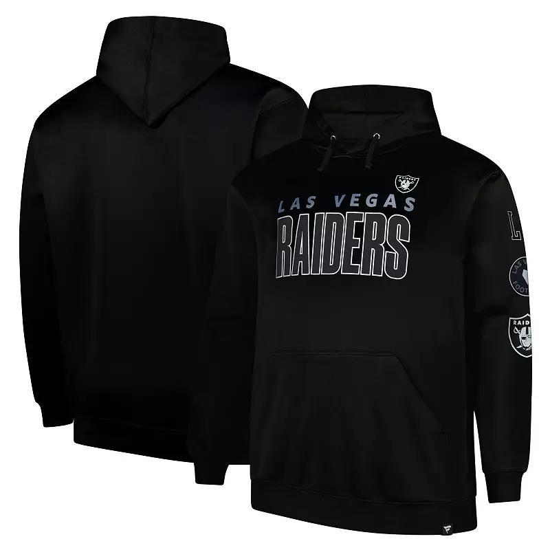 Mens Fanatics Black Las Vegas Raiders Big & Tall Fleece Pullover Hoodie Product Image