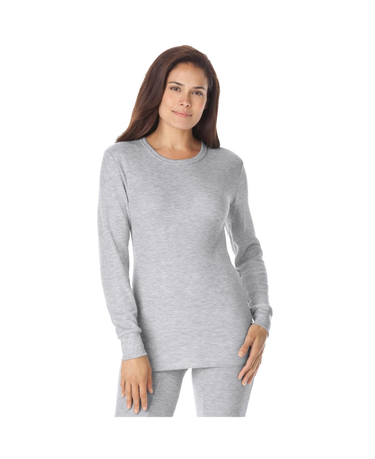 Comfort Choice Womens Thermal Crewneck Long-Sleeve Top Product Image