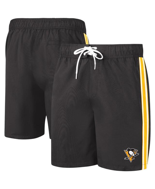 Mens G-III Sports by Carl Banks /Gold Pittsburgh Penguins Sand Beach Swim Shorts Product Image