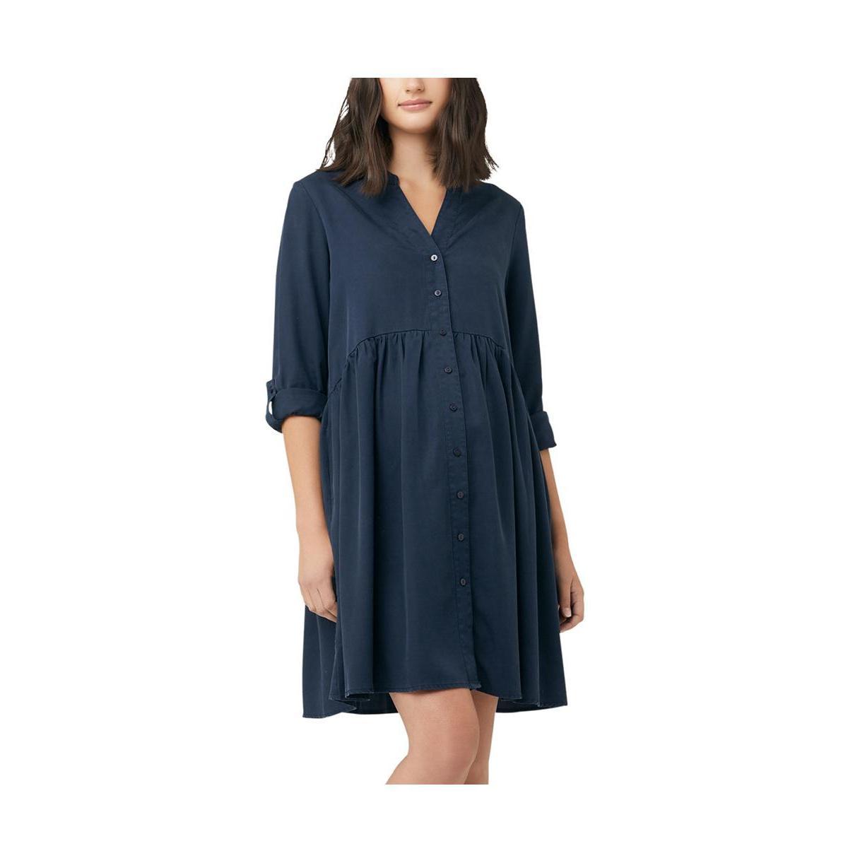 Ripe Maternity Demi Pleated Button-Up Maternity Dress Product Image