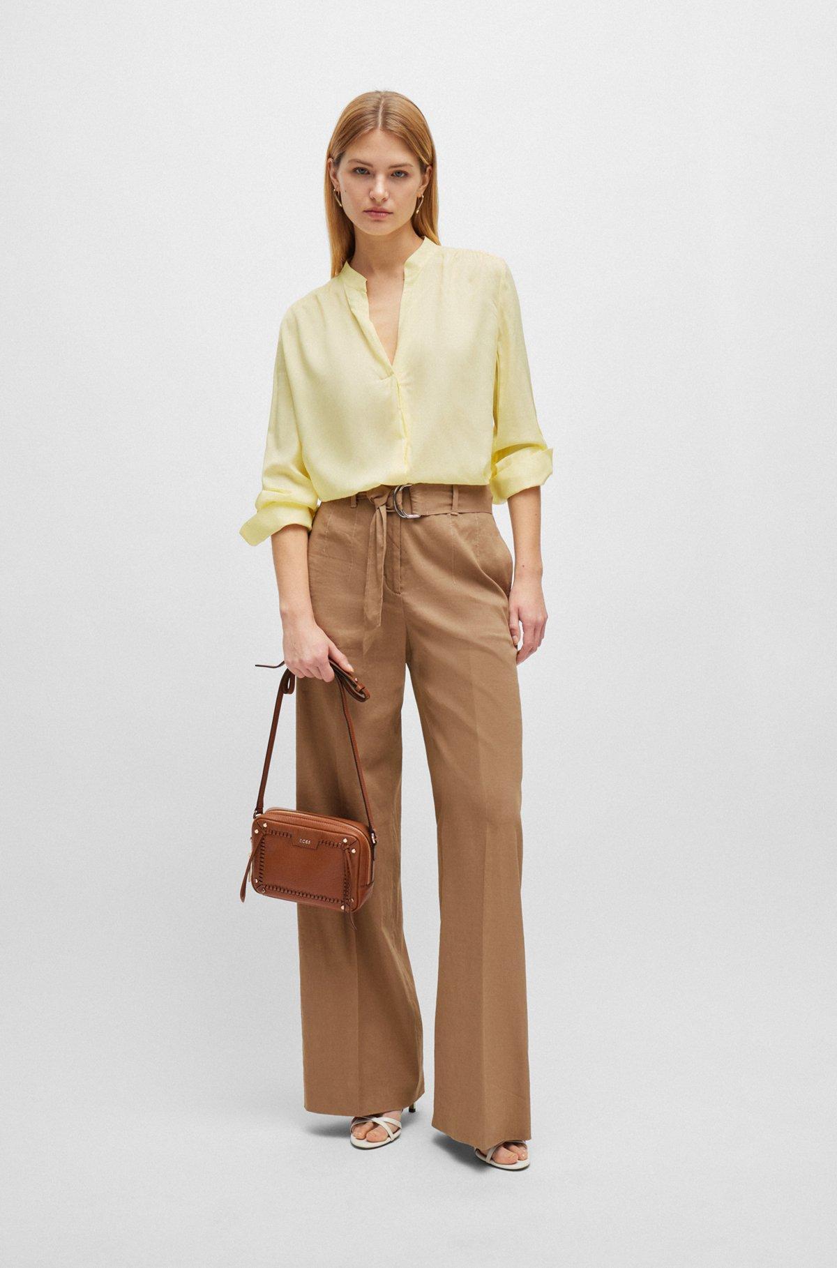 Notch-neckline blouse in lightweight voile Product Image