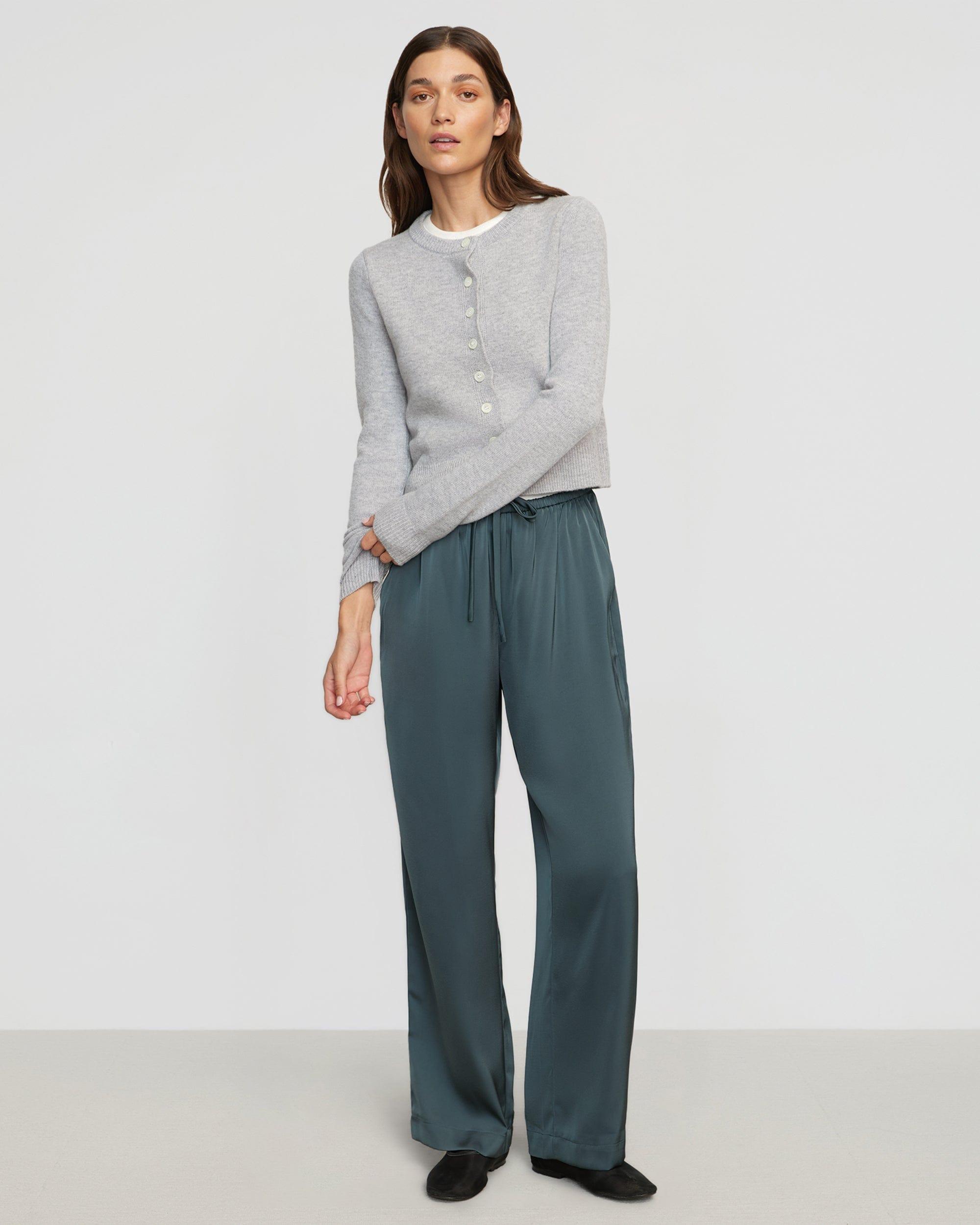 Dana Stretch-Waist Satin Pant Product Image