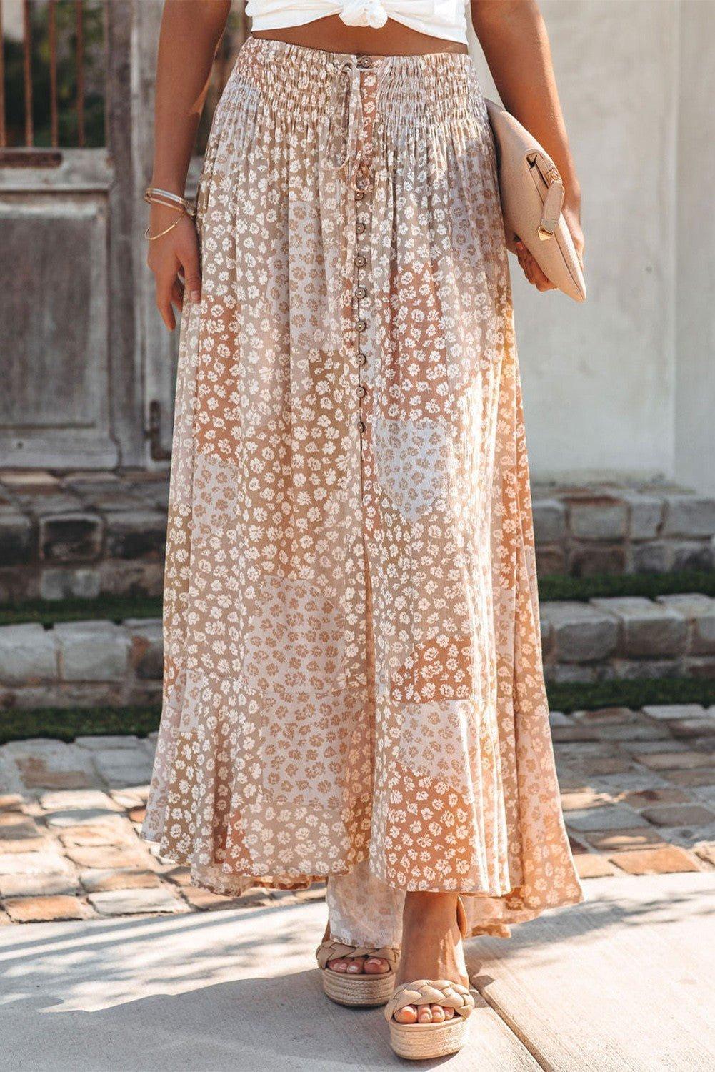 Boho Floral Maxi Skirt  Product Image