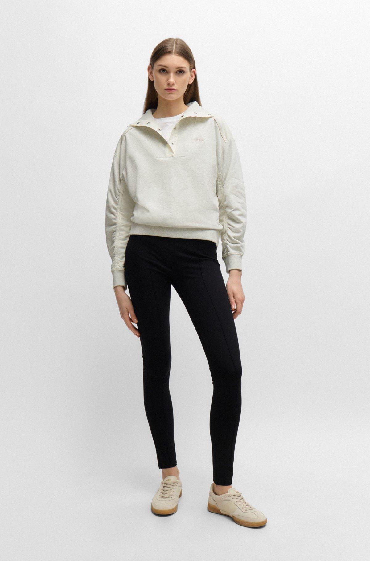 Regular-fit hybrid sweatshirt with metallic trims Product Image