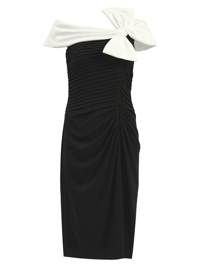 Womens Bow Crepe Cocktail Dress Product Image