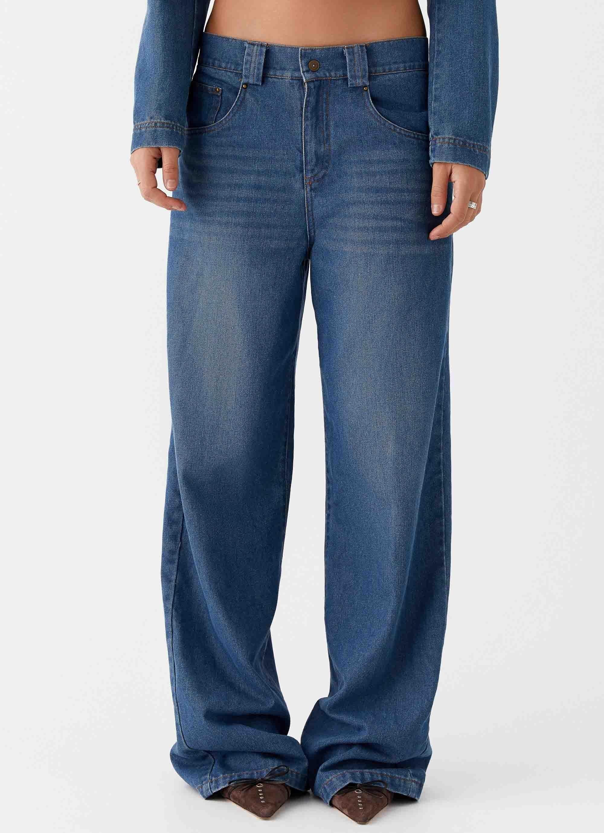 Ride Elegant Baggy Jeans - Vintage Blue Wash Product Image