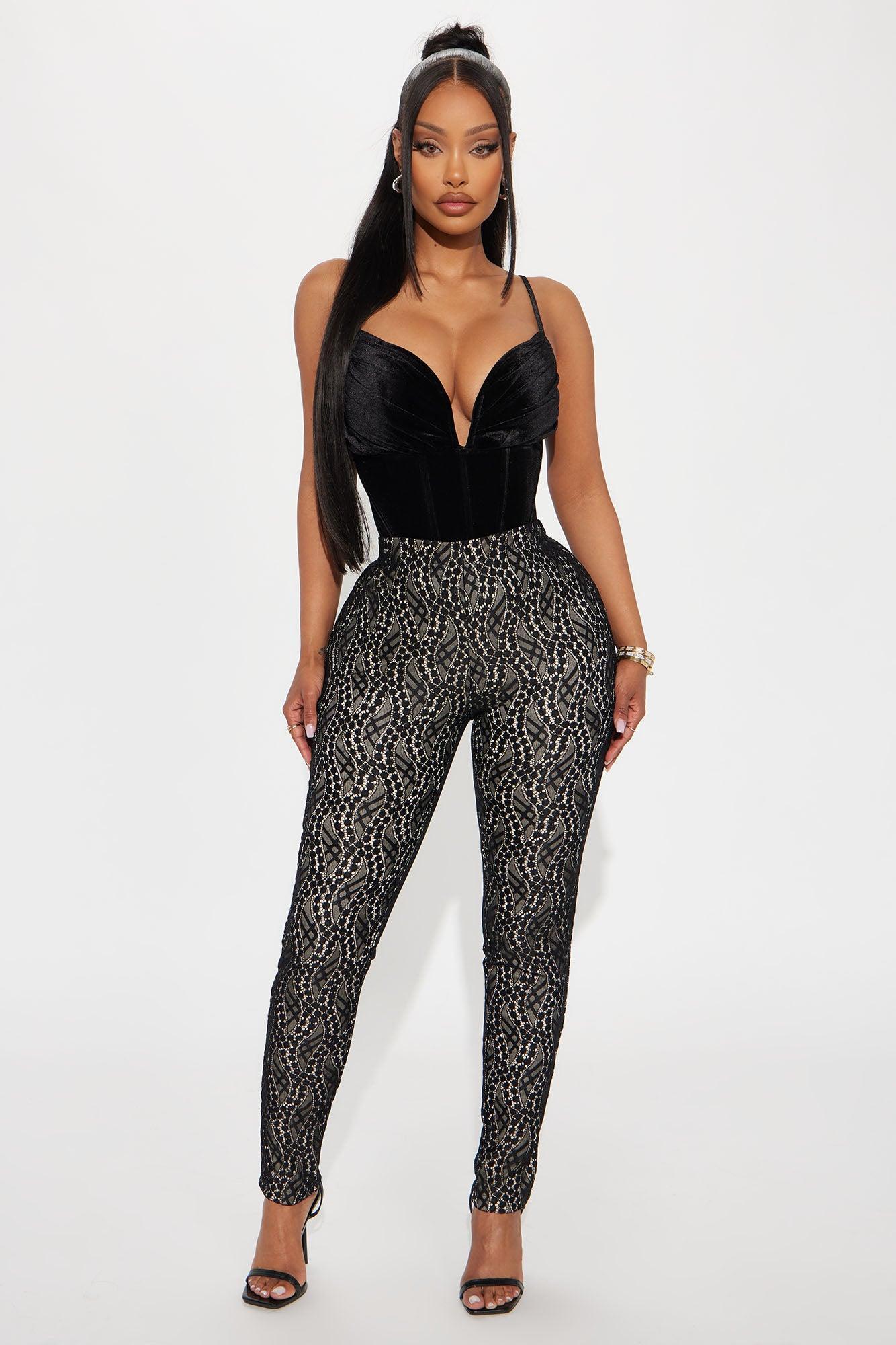 Call Me Up Lace Legging - Black/combo product image