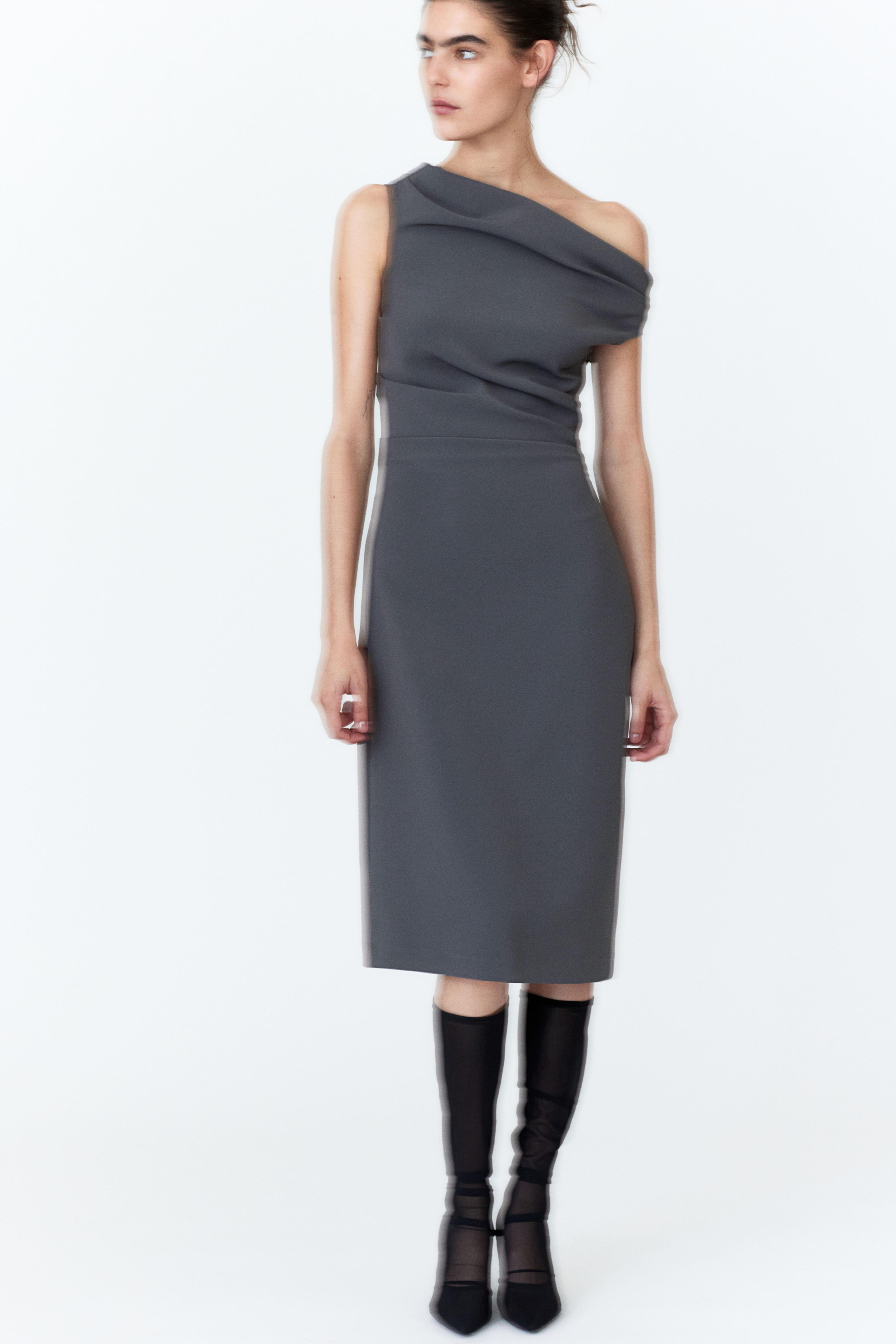 Draped Twill Dress product image