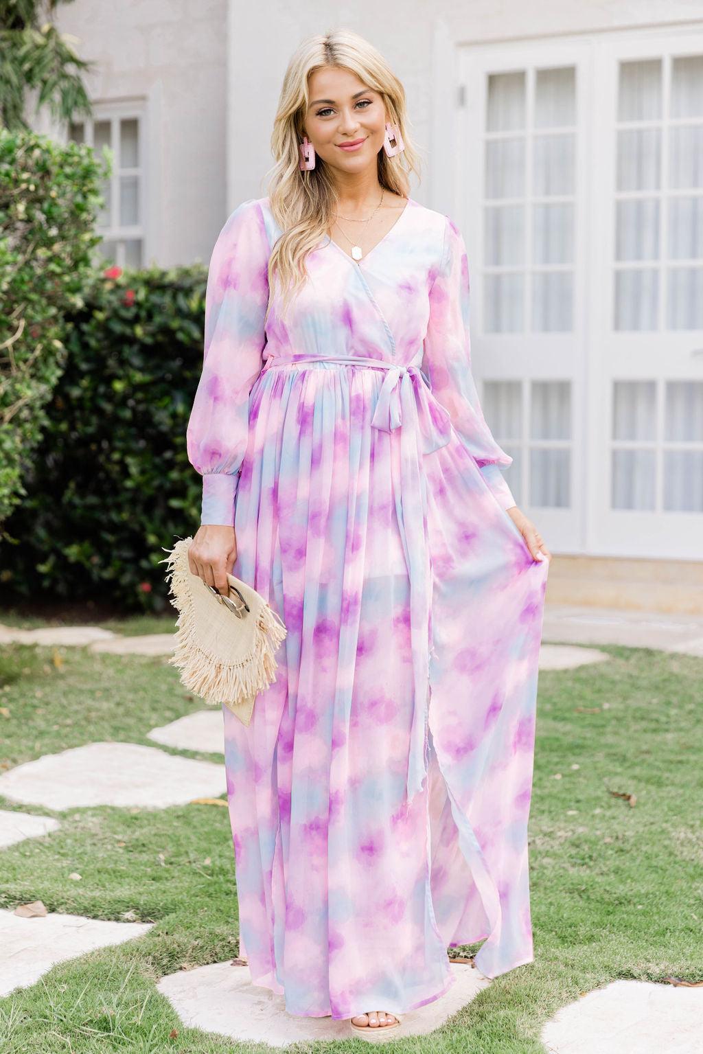 My Dearest Darling Watercolor Maxi Dress FINAL SALE Product Image