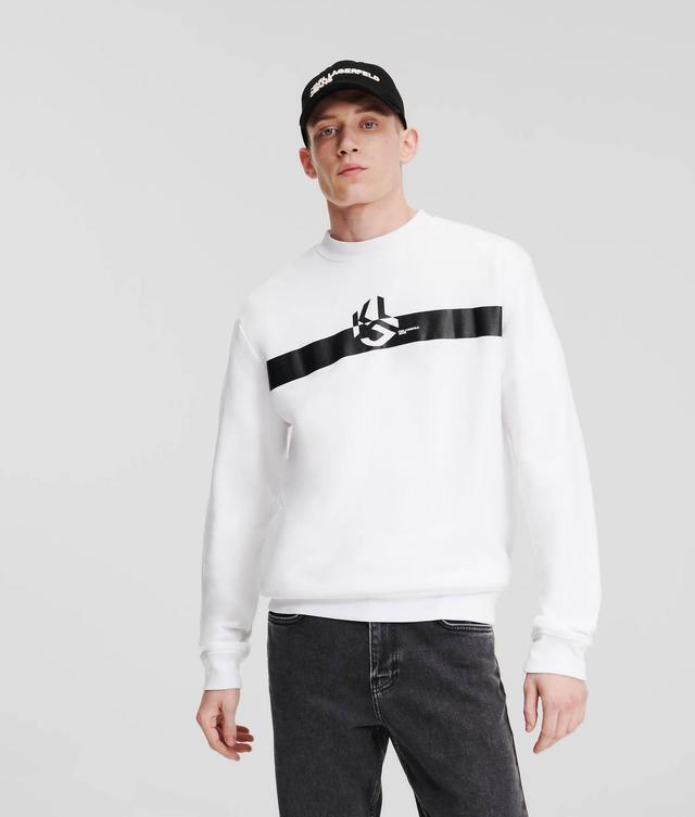 KLJ MONOGRAM STRIPE SWEATSHIRT Product Image