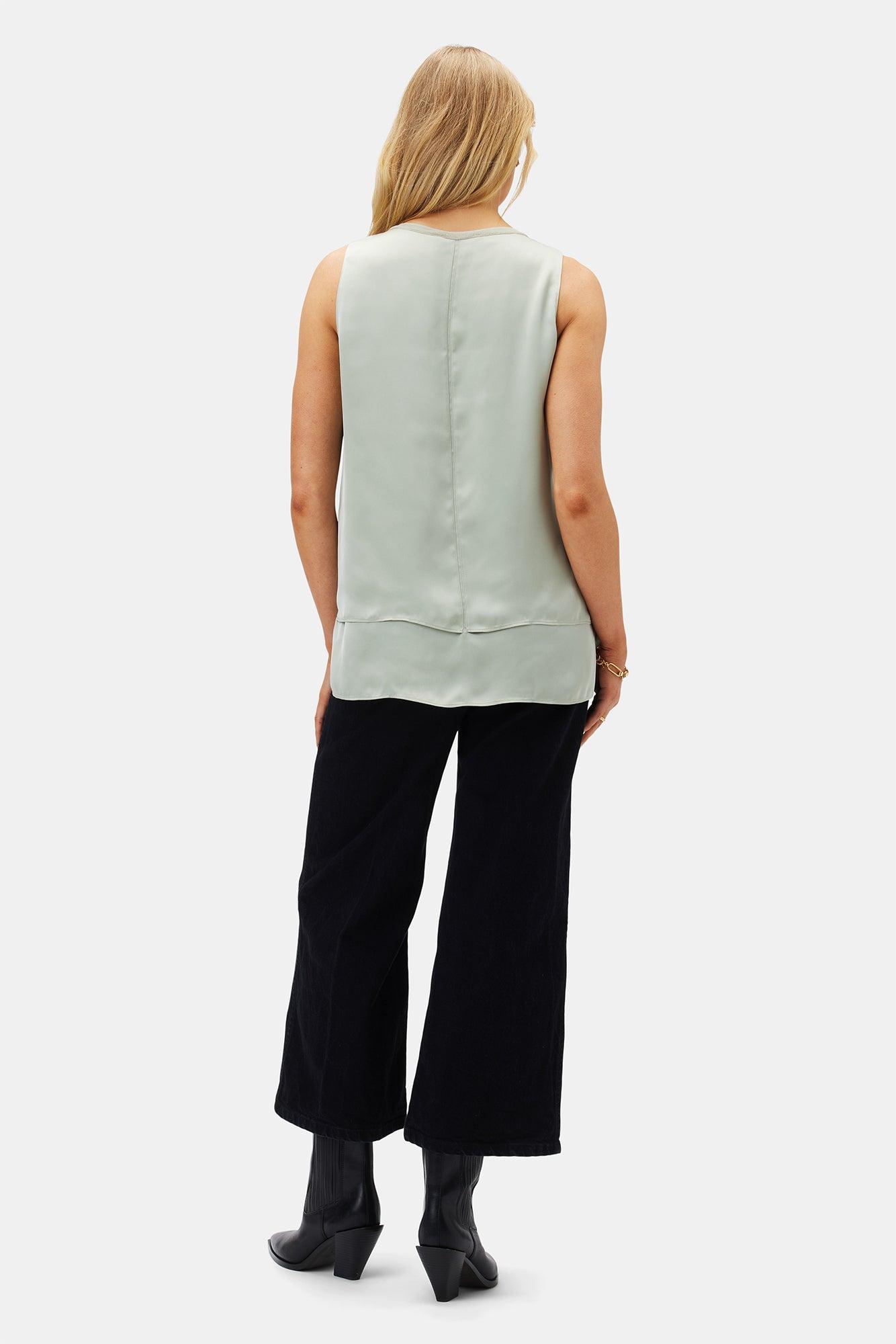 Zola Doubled Tank - Mint Green Product Image