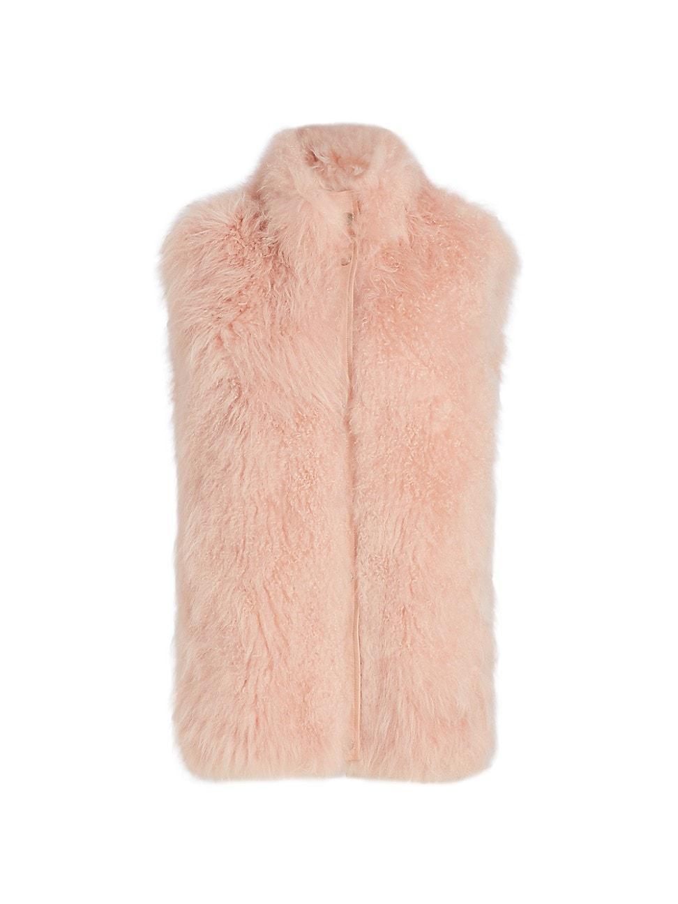 Womens Cashmere Goat Fur Vest Product Image