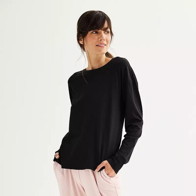 Womens Sonoma Goods For Life Long Sleeve Sleep Tee Product Image