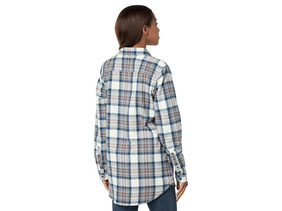 L.L.Bean Scotch Plaid Flannel Tunic (Indigo Tartan) Women's Clothing Product Image