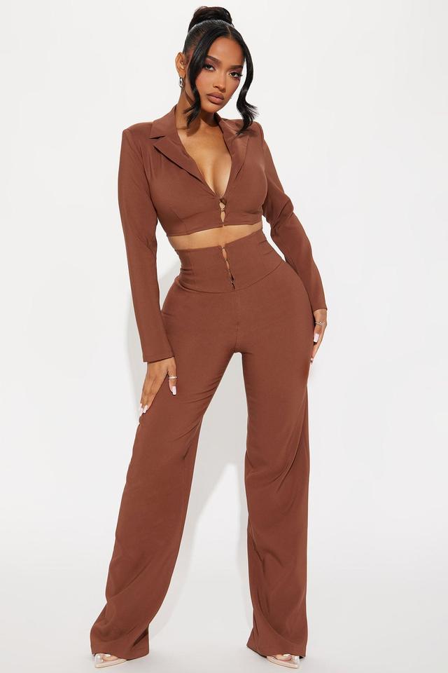 Busy Taking Calls Jumpsuit - Chocolate Product Image