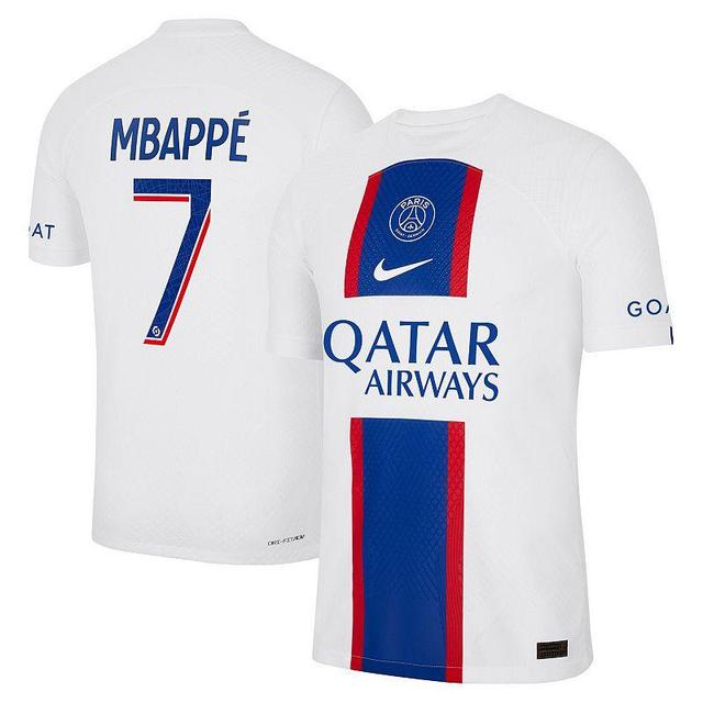 Mens Nike Kylian Mbappe White Paris Saint-Germain 2022/23 Third Vapor Match Authentic Player Jersey Product Image