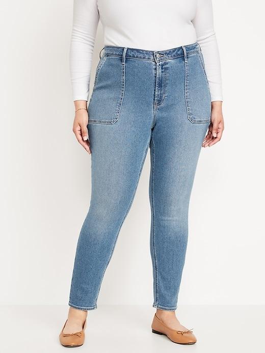 High-Waisted Rockstar Super-Skinny Jeans Product Image