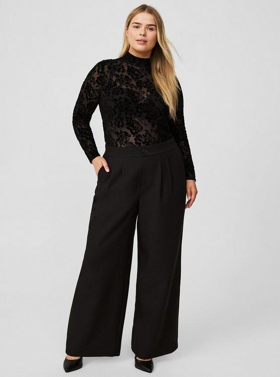 High-Rise Wide-Leg Tailored Twill Wide Waist Wide Leg Pant Product Image