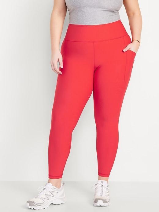 High-Waisted PowerSoft Ribbed Leggings Product Image