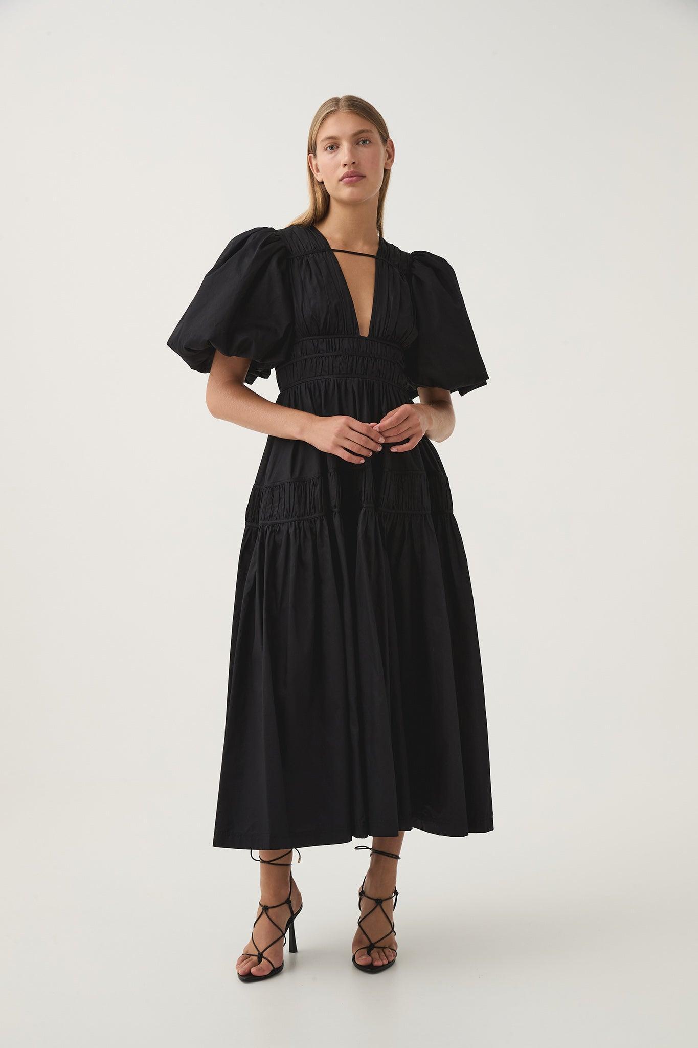 Fallingwater Ruched Midi Dress Product Image