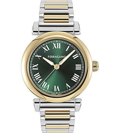 Salvatore Ferragamo Womens Allure Quartz Analog Two Tone Stainless Steel Bracelet Watch Product Image