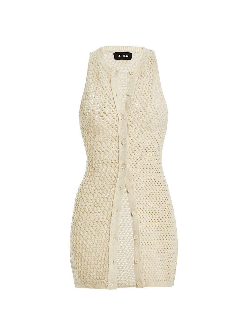 Womens Tilli Knit Crochet Vest Product Image