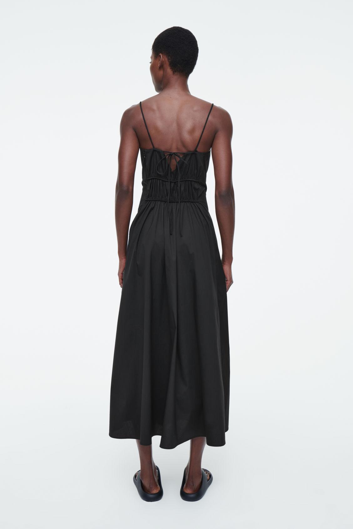 GATHERED-WAIST MIDI DRESS Product Image