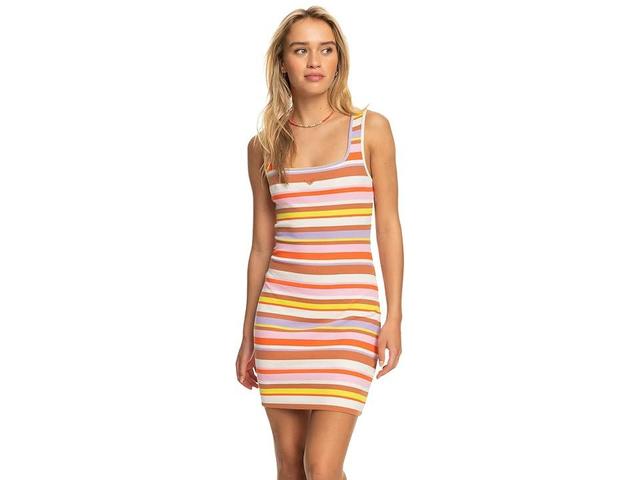 Roxy Kate Bosworth Bodycon Dress (Vermillon Sun Struck Stripe) Women's Clothing Product Image